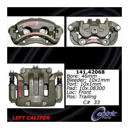 Centric Centric Semi-Loaded Brake Caliper, Centric Parts 141.42068 141.42068